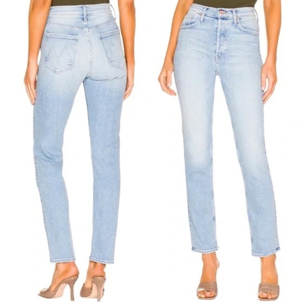 MOTHER Light Wash Straight Leg Jeans